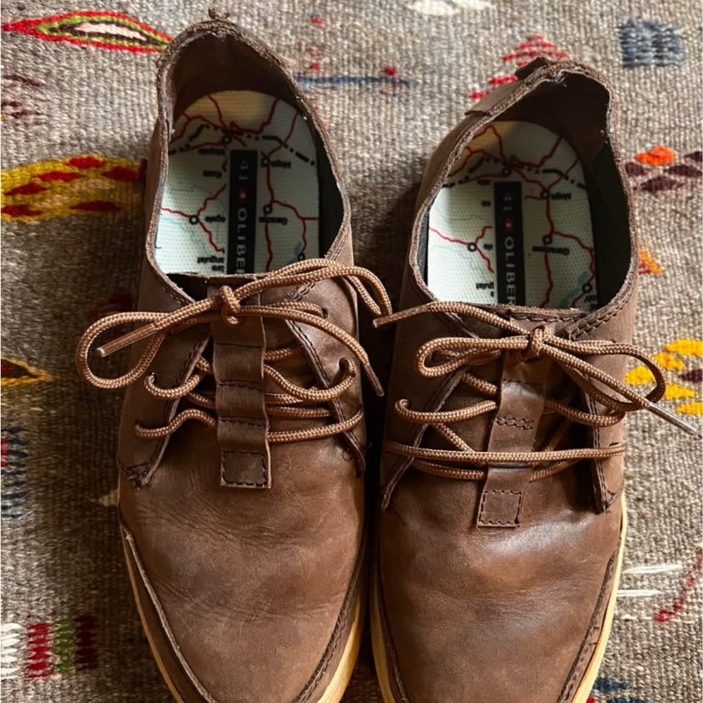 Men's Oliberte Leather Shoes Size 41 / 8 US